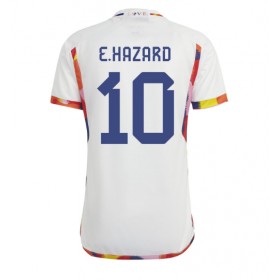 Belgien Eden Hazard #10 Borta Kläder VM 2022 Kortärmad